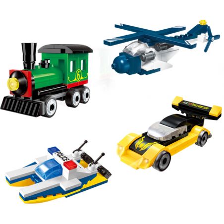 Enlighten 1233 1234 1235 1236 Qman 1233 1234 1235 1236 non  XE MINI 4 LOẠI TÀU CAO TỐC CẢNH SÁT HƠI NƯỚC SIÊU SẤM SÉT KUANG TRỰC THĂNG ĐẶC NHIỆM bộ đồ chơi xếp lắp ráp ghép mô hình Mini Modular Đường Phố Thu Nhỏ