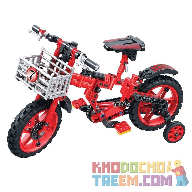 Winner 7064 Xếp hình kiểu Lego TECHNIC The Red Bicycle Child Bike 1 4 Xe đạp Trẻ Em 1 4 235 khối