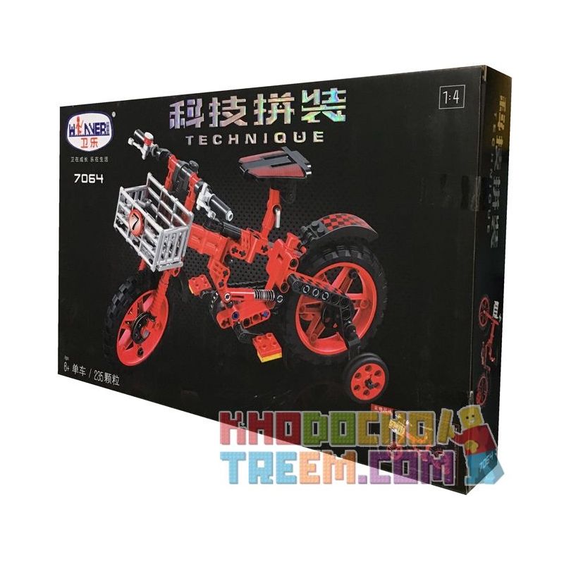 Winner 7064 non  XE ĐẠP TRẺ EM 1 4 tỷ lệ 1:4 bộ đồ chơi xếp lắp ráp ghép mô hình  THE RED BICYCLE Kỹ Thuật Công Nghệ Cao Mô Hình Phương Tiện 235 khối