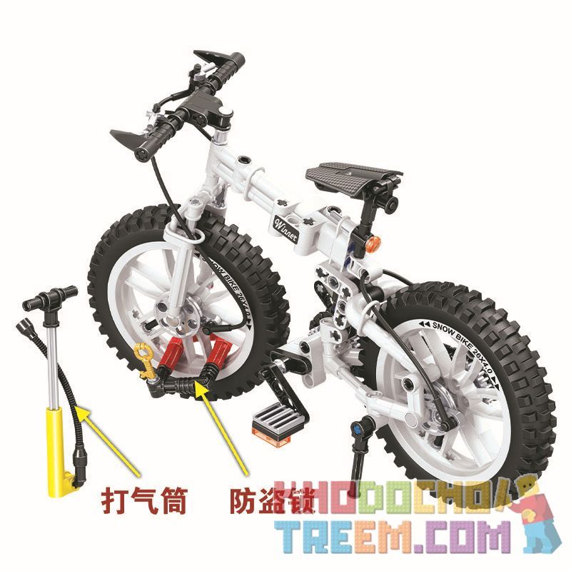 Winner 7072 non  XE ĐẠP GẤP 1 6 tỷ lệ 1:6 bộ đồ chơi xếp lắp ráp ghép mô hình  THE FOLDING BICYCLE Kỹ Thuật Công Nghệ Cao Mô Hình Phương Tiện 242 khối