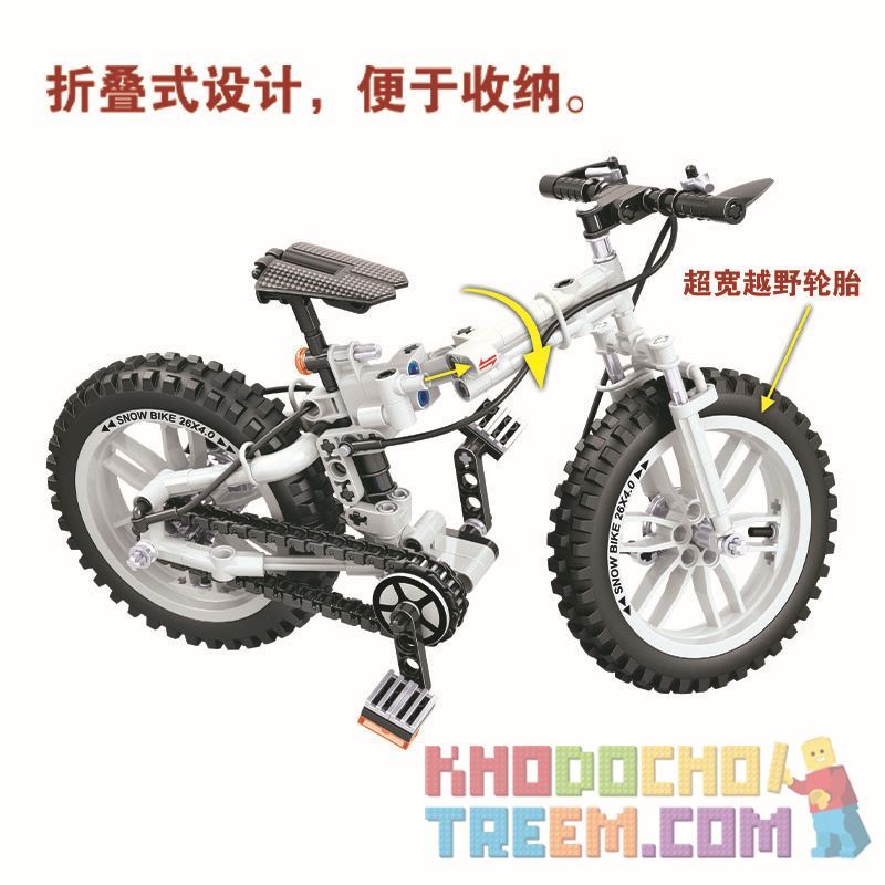 Winner 7072 non  XE ĐẠP GẤP 1 6 tỷ lệ 1:6 bộ đồ chơi xếp lắp ráp ghép mô hình  THE FOLDING BICYCLE Kỹ Thuật Công Nghệ Cao Mô Hình Phương Tiện 242 khối