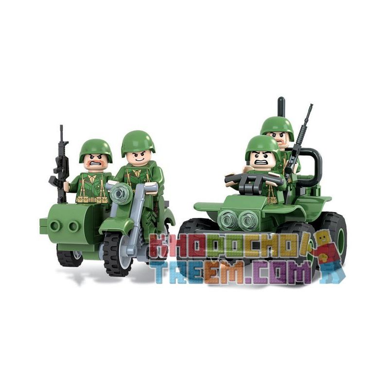 Winner 8001 non Lego ĐỘI HƯỚNG ĐẠO bộ đồ chơi xếp lắp ráp ghép mô hình Tank Battle TANKBATTLE Xe Tăng Đối Đầu 117 khối