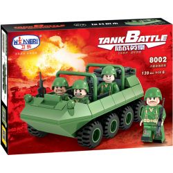 Winner 8002 Xếp hình kiểu Lego TANK BATTLE TankBattle Land War Eight Round All-tunnel Xe địa Hình Tám Bánh 139 khối