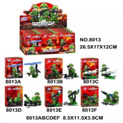 WINNER JEMLOU 8013 8013A 8013B 8013C 8013D 8013E 8013F Xếp hình kiểu Lego TANK BATTLE TankBattle Land War Soldier People 6 Soldier Minifigures 6 Mặt Hàng gồm 6 hộp nhỏ