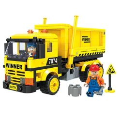 Winner 7074 Xếp hình kiểu Lego CITY Little Engineers Small Engineer Dump Truck Xe Tải Tự đổ 269 khối