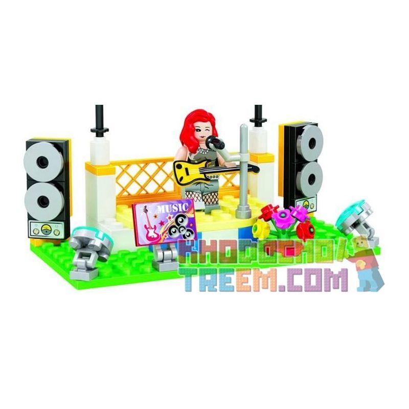 Winner 7039 non  SÂN KHẤU CA HÁT bộ đồ chơi xếp lắp ráp ghép mô hình City Modern Paradise Thành Phố Thiên Đường Hiện Đại 116 khối