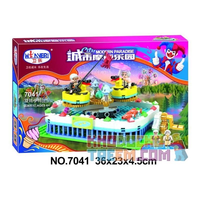 Winner 7041 non  VỊT QUAY bộ đồ chơi xếp lắp ráp ghép mô hình City Modern Paradise Thành Phố Thiên Đường Hiện Đại 226 khối
