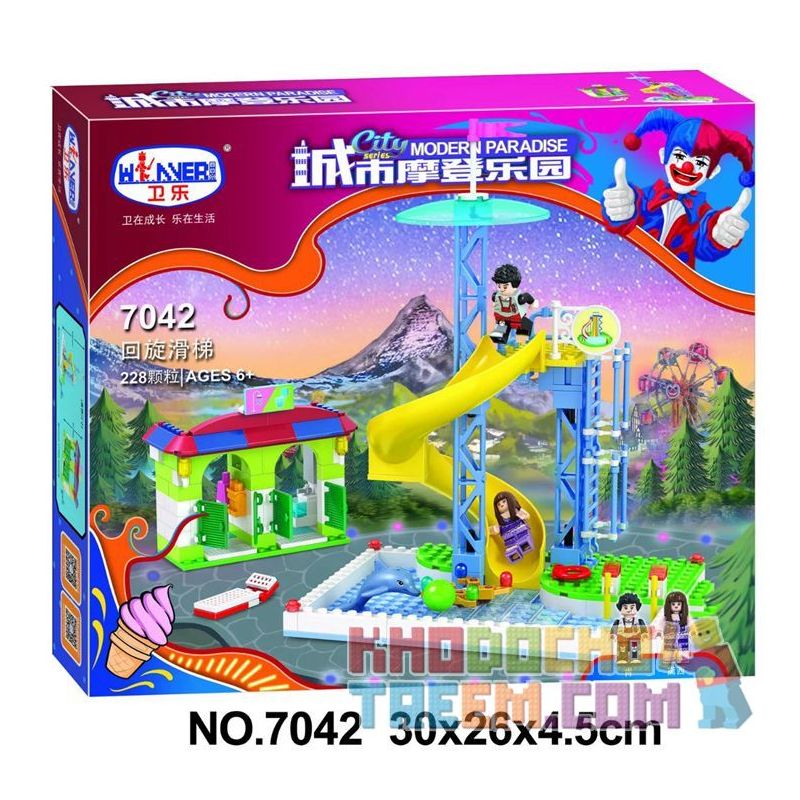 Winner 7042 non  CẦU TRƯỢT XÍCH ĐU bộ đồ chơi xếp lắp ráp ghép mô hình City Modern Paradise Thành Phố Thiên Đường Hiện Đại 228 khối Winner 7042 non  CẦU TRƯỢT XÍCH ĐU bộ đồ chơi xếp lắp ráp ghép mô hình City Modern Paradise Thành Phố Thiên Đường Hiện Đại 228 khối