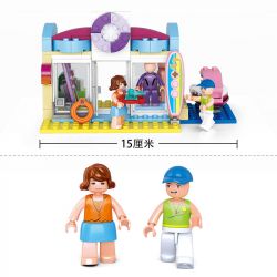 SLUBAN M38-B0603 B0603 0603 M38B0603 38-B0603 Xếp hình kiểu Lego GIRL'S DREAM Beach Shop Dolphin Bay Pink Dream Swimwood Store Cửa Hàng đồ Bơi 180 khối