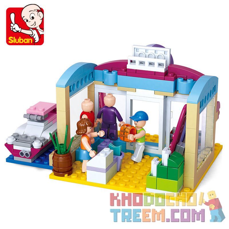 SLUBAN M38-B0603 B0603 0603 M38B0603 38-B0603 non  CỬA HÀNG ĐỒ BƠI bộ đồ chơi xếp lắp ráp ghép mô hình Girl's Dream BEACH SHOP Giấc Mơ Con Gái 180 khối