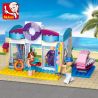 SLUBAN M38-B0603 B0603 0603 M38B0603 38-B0603 non  CỬA HÀNG ĐỒ BƠI bộ đồ chơi xếp lắp ráp ghép mô hình Girl's Dream BEACH SHOP Giấc Mơ Con Gái 180 khối