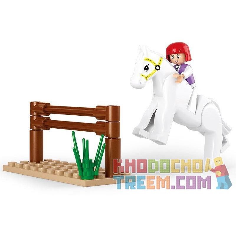 SLUBAN M38-B0517 B0517 0517 M38B0517 38-B0517 Xếp hình kiểu Lego GIRL'S DREAM Dolphin Bay Pink Dream Equestrian Exercise Tập Cưỡi Ngựa 20 khối
