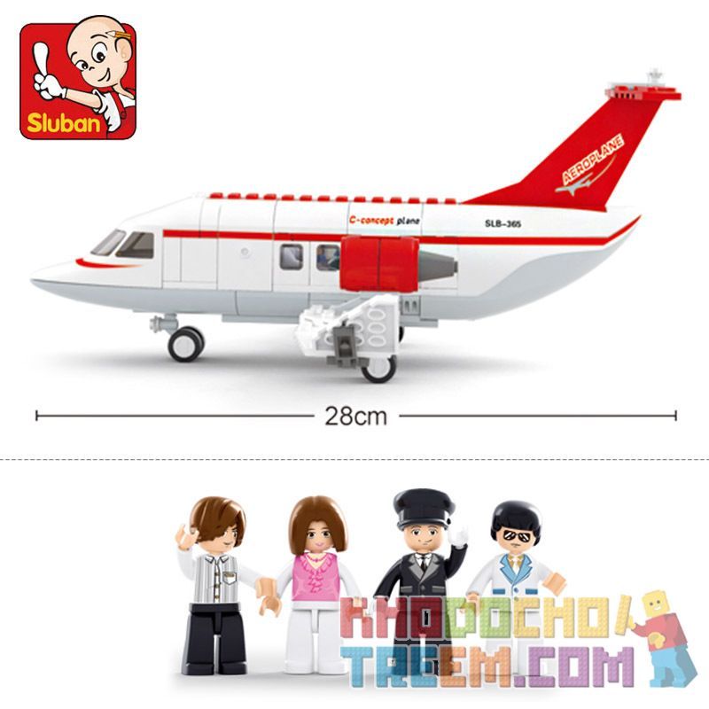 SLUBAN M38-B0365 B0365 0365 M38B0365 38-B0365 non  C-CONCEPT MÁY BAY bộ đồ chơi xếp lắp ráp ghép mô hình City AVIATION Thành Phố 275 khối