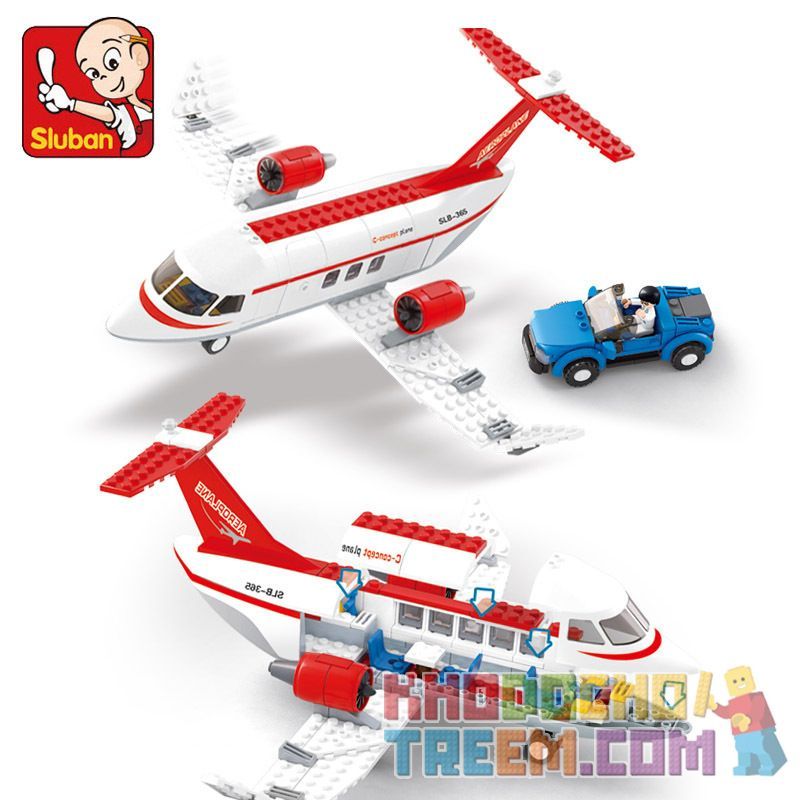 SLUBAN M38-B0365 B0365 0365 M38B0365 38-B0365 non  C-CONCEPT MÁY BAY bộ đồ chơi xếp lắp ráp ghép mô hình City AVIATION Thành Phố 275 khối