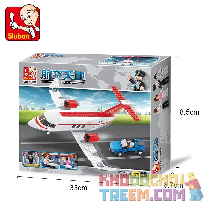 SLUBAN M38-B0365 B0365 0365 M38B0365 38-B0365 non  C-CONCEPT MÁY BAY bộ đồ chơi xếp lắp ráp ghép mô hình City AVIATION Thành Phố 275 khối