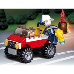 SLUBAN M38-B0621 B0621 0621 M38B0621 38-B0621 Xếp hình kiểu Lego FIRE RESCURE All Terrain Fire Truck Fire Hero All-terrain Fire Truck Xe Cứu Hỏa Mọi địa Hình 58 khối