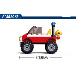SLUBAN M38-B0621 B0621 0621 M38B0621 38-B0621 Xếp hình kiểu Lego FIRE RESCURE All Terrain Fire Truck Fire Hero All-terrain Fire Truck Xe Cứu Hỏa Mọi địa Hình 58 khối