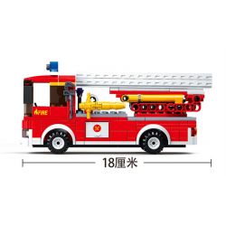 SLUBAN M38-0625 0625 M380625 38-0625 Xếp hình kiểu Lego FIRE RESCURE Aerial Ladder Fire Truck Fire Hero Continental Fire Truck Xe Cứu Hỏa Thang 269 khối