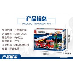SLUBAN M38-0625 0625 M380625 38-0625 Xếp hình kiểu Lego FIRE RESCURE Aerial Ladder Fire Truck Fire Hero Continental Fire Truck Xe Cứu Hỏa Thang 269 khối