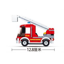 SLUBAN M38-0632 0632 M380632 38-0632 Xếp hình kiểu Lego FIRE RESCURE Samll Fire Truck Fire Hero Small Debut Fire Truck Xe Cứu Hỏa Nhỏ đi Lên 136 khối