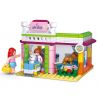SLUBAN M38-B0602 B0602 0602 M38B0602 38-B0602 non  CỬA HÀNG CHẢI LÔNG THÚ CƯNG bộ đồ chơi xếp lắp ráp ghép mô hình Girl's Dream PET SHOP Giấc Mơ Con Gái 195 khối