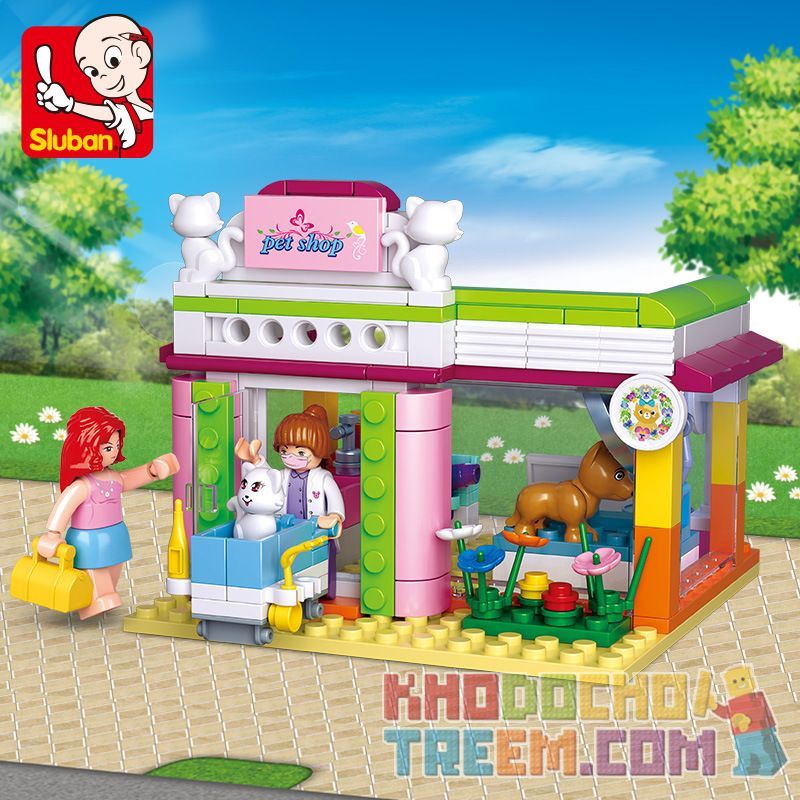 SLUBAN M38-B0602 B0602 0602 M38B0602 38-B0602 non  CỬA HÀNG CHẢI LÔNG THÚ CƯNG bộ đồ chơi xếp lắp ráp ghép mô hình Girl's Dream PET SHOP Giấc Mơ Con Gái 195 khối SLUBAN M38-B0602 B0602 0602 M38B0602 38-B0602 non  CỬA HÀNG CHẢI LÔNG THÚ CƯNG bộ đồ chơi xếp lắp ráp ghép mô hình Girl's Dream PET SHOP Giấc Mơ Con Gái 195 khối