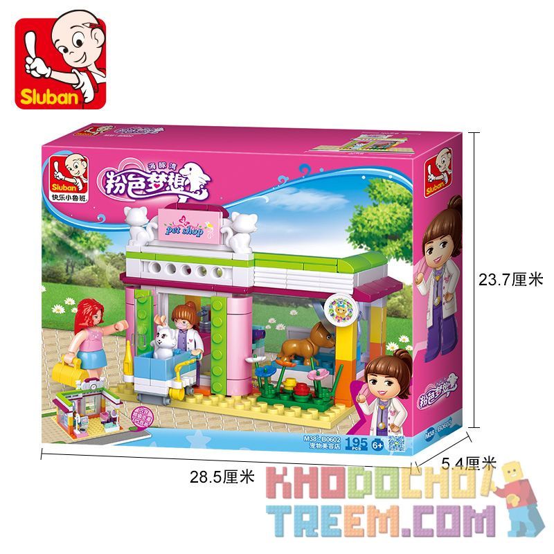 SLUBAN M38-B0602 B0602 0602 M38B0602 38-B0602 non  CỬA HÀNG CHẢI LÔNG THÚ CƯNG bộ đồ chơi xếp lắp ráp ghép mô hình Girl's Dream PET SHOP Giấc Mơ Con Gái 195 khối SLUBAN M38-B0602 B0602 0602 M38B0602 38-B0602 non  CỬA HÀNG CHẢI LÔNG THÚ CƯNG bộ đồ chơi xếp lắp ráp ghép mô hình Girl's Dream PET SHOP Giấc Mơ Con Gái 195 khối