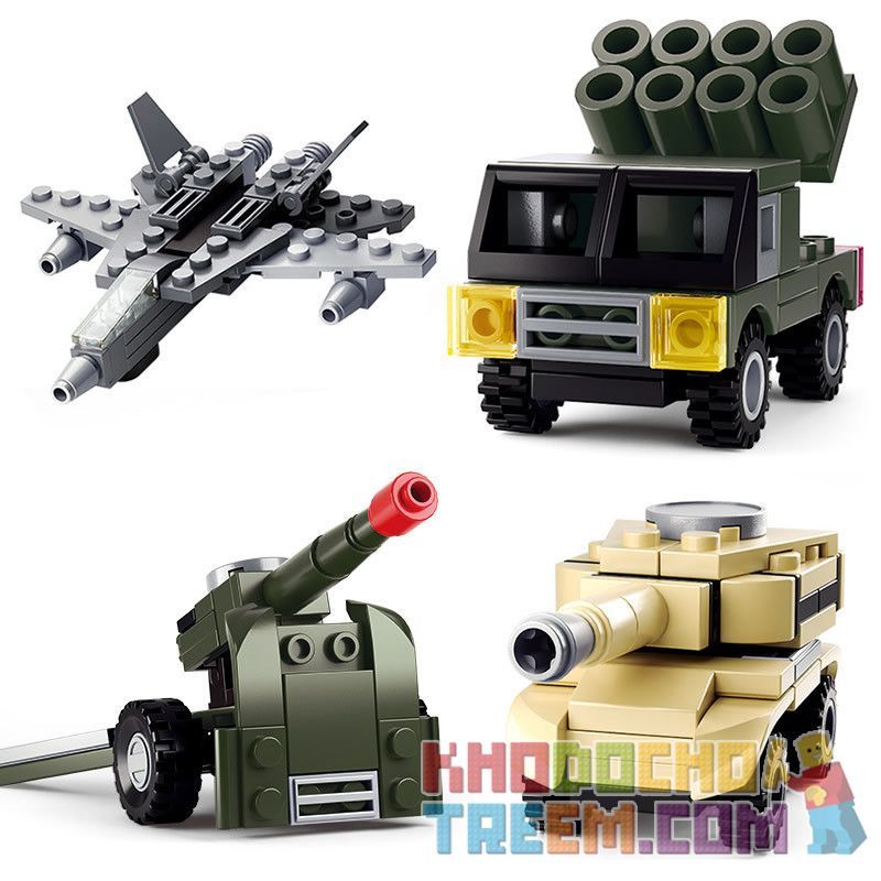SLUBAN M38-B0596 B0596 0596 M38B0596 38-B0596 Xếp hình kiểu Lego LAND FORCES 2 Army Carrying Creative N Change 4 Xe Sáng Tạo N Thay đổi 4 Kiểu 169 khối
