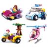 SLUBAN M38 non  4 LOẠI PHƯƠNG TIỆN bộ đồ chơi xếp lắp ráp ghép mô hình Girl's Dream Giấc Mơ Con Gái 283 khối
