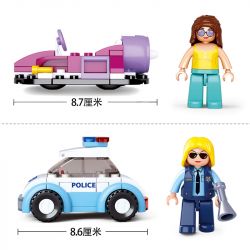 SLUBAN M38 non  4 LOẠI PHƯƠNG TIỆN bộ đồ chơi xếp lắp ráp ghép mô hình Girl's Dream Giấc Mơ Con Gái 283 khối