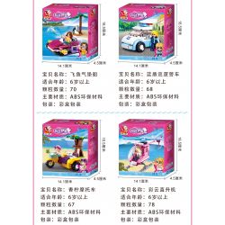 SLUBAN M38 non  4 LOẠI PHƯƠNG TIỆN bộ đồ chơi xếp lắp ráp ghép mô hình Girl's Dream Giấc Mơ Con Gái 283 khối