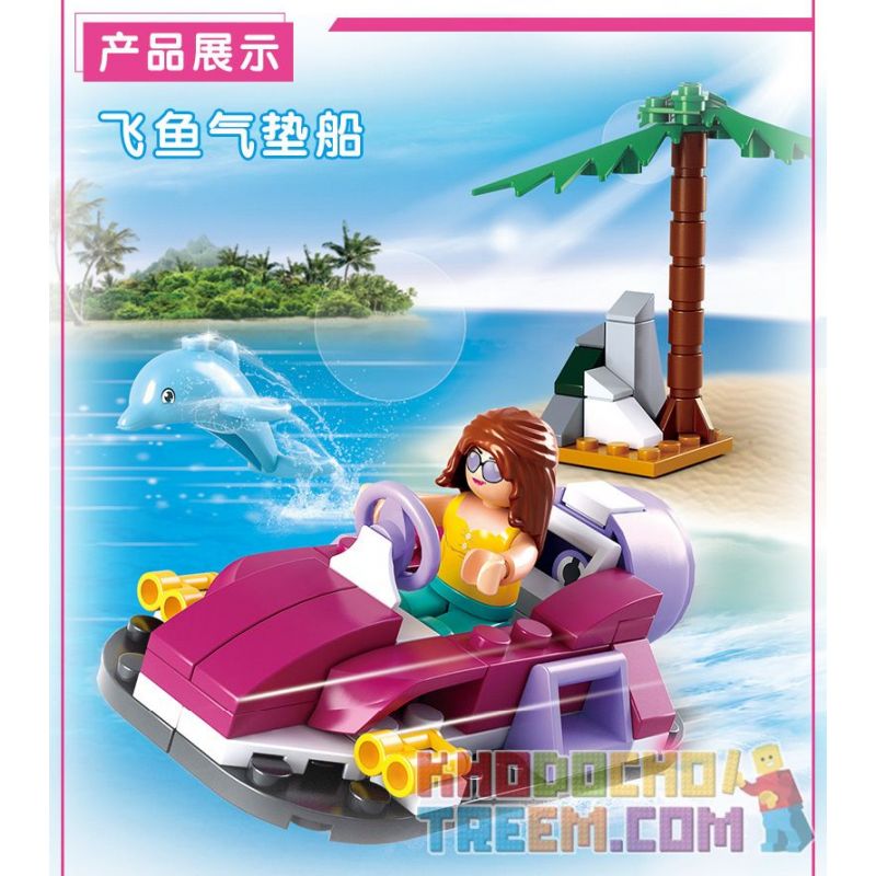 SLUBAN M38 non  4 LOẠI PHƯƠNG TIỆN bộ đồ chơi xếp lắp ráp ghép mô hình Girl's Dream Giấc Mơ Con Gái 283 khối