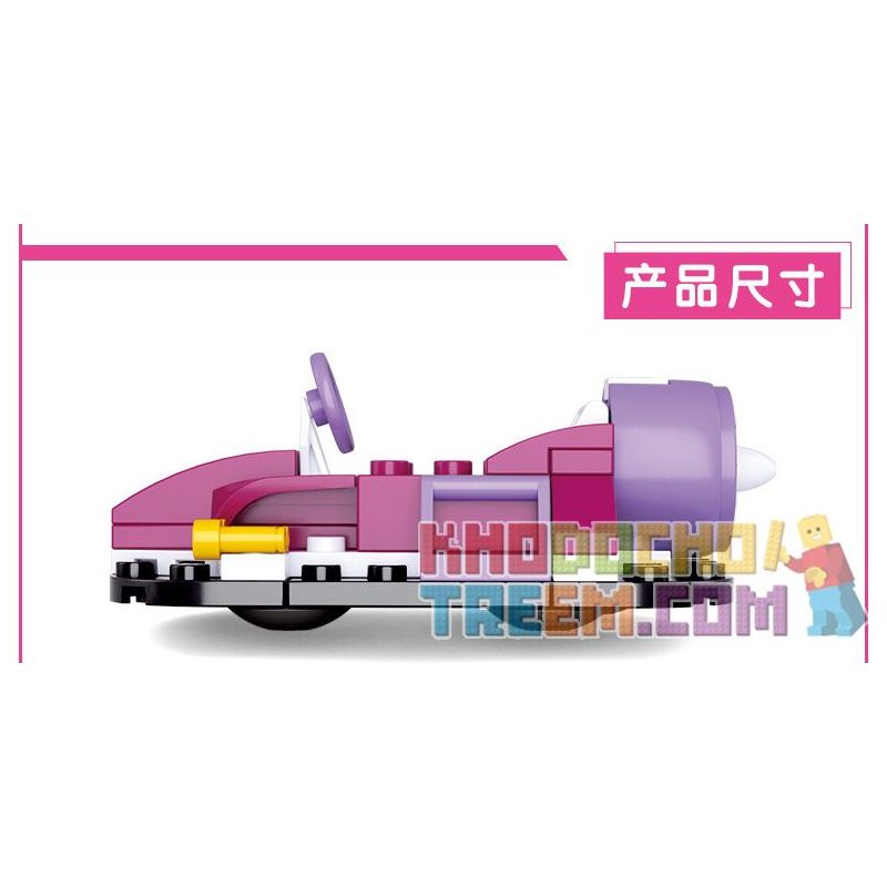 SLUBAN M38 non  4 LOẠI PHƯƠNG TIỆN bộ đồ chơi xếp lắp ráp ghép mô hình Girl's Dream Giấc Mơ Con Gái 283 khối