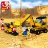 SLUBAN M38-B9600 B9600 9600 M38B9600 38-B9600 non  MÁY XÚC bộ đồ chơi xếp lắp ráp ghép mô hình City Thành Phố 106 khối