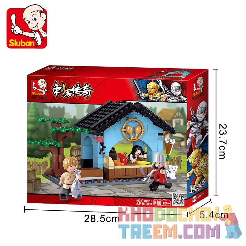 SLUBAN M38-B0612 B0612 0612 M38B0612 38-B0612 non  CỬA HÀNG NGUYÊN LIỆU TƯƠI bộ đồ chơi xếp lắp ráp ghép mô hình Legend Warriors Chiến Binh Huyền Thoại 206 khối