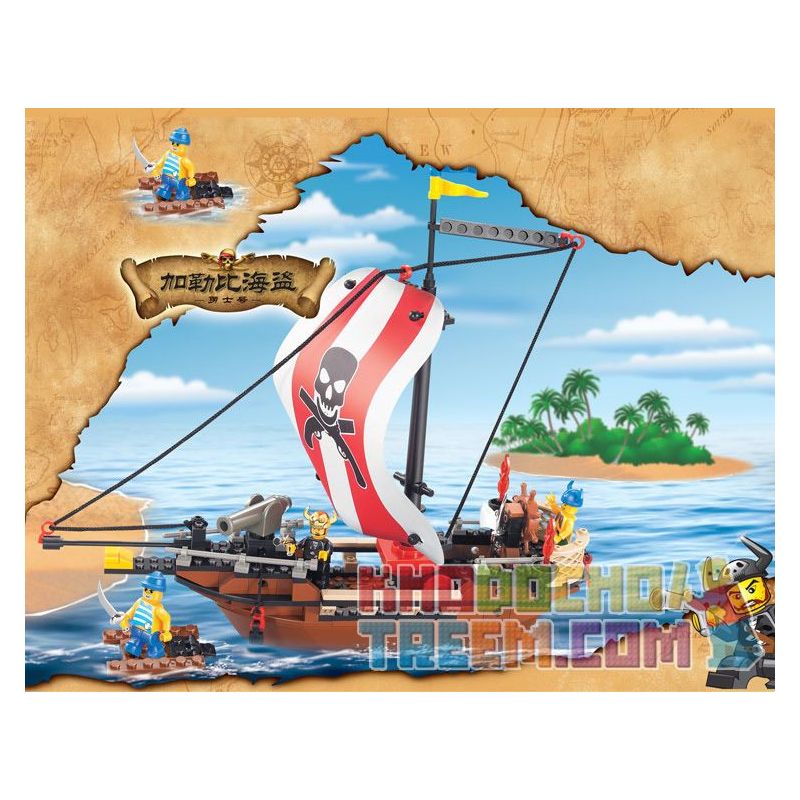SLUBAN M38-B0279 B0279 0279 M38B0279 38-B0279 non  CHIẾN BINH bộ đồ chơi xếp lắp ráp ghép mô hình Pirates Of The Caribbean Cướp Biển Vùng Caribe 226 khối