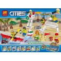 LELE 28001 non Lego DREAM CITY PARADISE BEACH MINIFIGURE BỘ 8 bộ đồ chơi xếp lắp ráp ghép mô hình Thành Phố