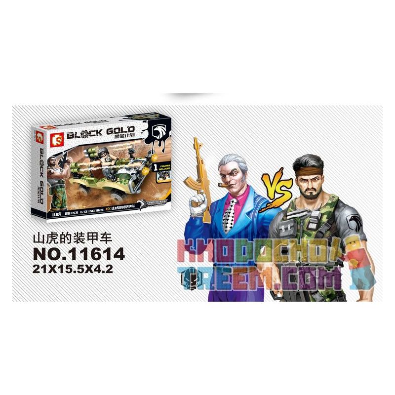 SEMBO 11614 non  XE BỌC THÉP CỦA SHANHU bộ đồ chơi xếp lắp ráp ghép mô hình Black Gold Cuộc Chiến Vàng Đen 88 khối SEMBO 11614 non  XE BỌC THÉP CỦA SHANHU bộ đồ chơi xếp lắp ráp ghép mô hình Black Gold Cuộc Chiến Vàng Đen 88 khối