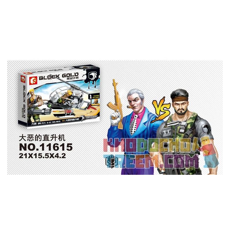 SEMBO 11615 non  MÁY BAY TRỰC THĂNG bộ đồ chơi xếp lắp ráp ghép mô hình Black Gold Cuộc Chiến Vàng Đen 84 khối SEMBO 11615 non  MÁY BAY TRỰC THĂNG bộ đồ chơi xếp lắp ráp ghép mô hình Black Gold Cuộc Chiến Vàng Đen 84 khối