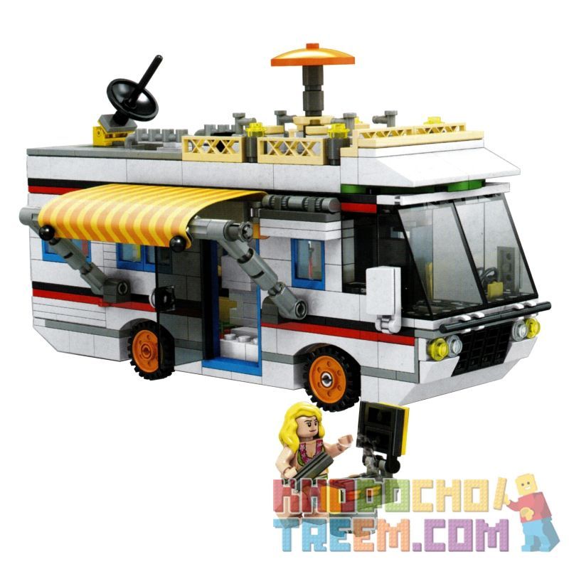 SEMBO WEKKI VIGGI SD6970 6970 non  RV CABIN KỲ NGHỈ DU THUYỀN BA TRONG MỘT bộ đồ chơi xếp lắp ráp ghép mô hình Creator 3 In 1 Sáng Tạo Với 3 Mẫu 662 khối