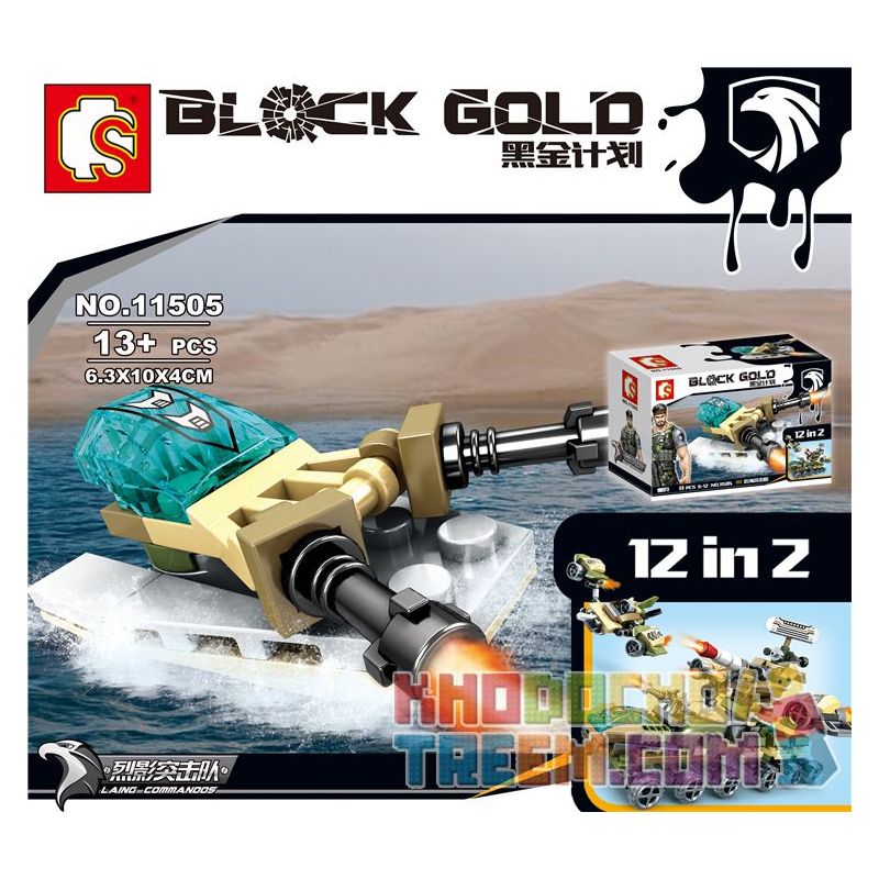 SEMBO 11501 11502 11503 11504 11505 11506 11507 11508 11509 11510 11511 11512 non  SỰ KẾT HỢP CỦA UAV 12 TRONG DỰ ÁN VÀNG ĐEN bộ đồ chơi xếp lắp ráp ghép mô hình Black Gold Cuộc Chiến Vàng Đen 206 khối