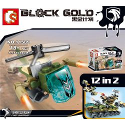 SEMBO 11501 11502 11503 11504 11505 11506 11507 11508 11509 11510 11511 11512 non  SỰ KẾT HỢP CỦA UAV 12 TRONG DỰ ÁN VÀNG ĐEN bộ đồ chơi xếp lắp ráp ghép mô hình Black Gold Cuộc Chiến Vàng Đen 206 khối