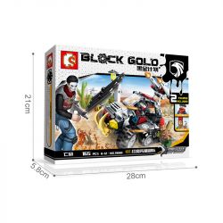 SEMBO 11660 Xếp hình kiểu Lego BLACK GOLD Black Plan Red Deviation Forces Red Devils Advance Force 165 khối