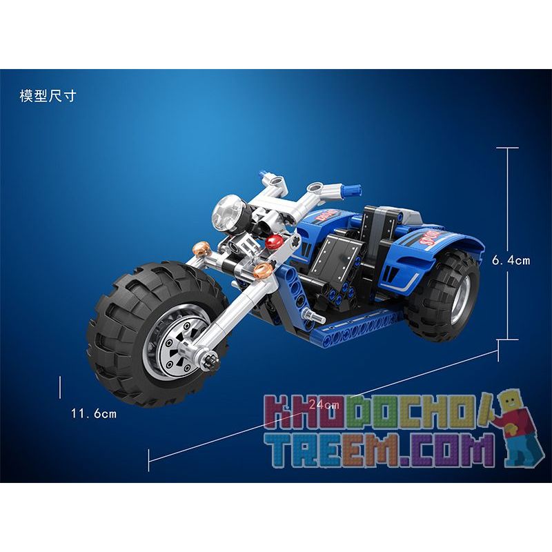 Winner 7081 non  XE BA BÁNH bộ đồ chơi xếp lắp ráp ghép mô hình  Kỹ Thuật Công Nghệ Cao Mô Hình Phương Tiện 178 khối