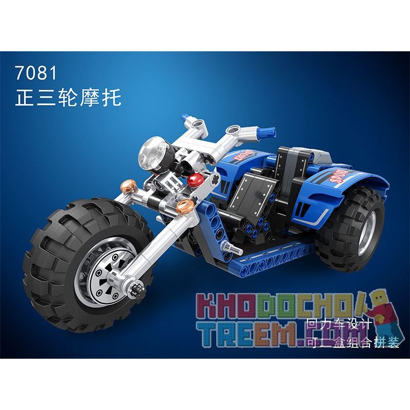 Winner 7081 non  XE BA BÁNH bộ đồ chơi xếp lắp ráp ghép mô hình  Kỹ Thuật Công Nghệ Cao Mô Hình Phương Tiện 178 khối