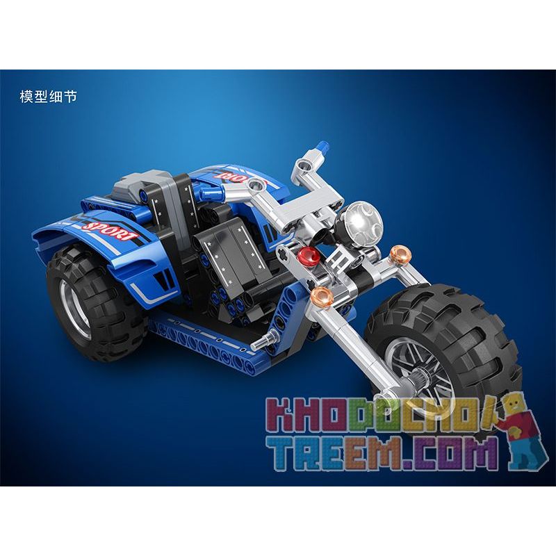 Winner 7081 non  XE BA BÁNH bộ đồ chơi xếp lắp ráp ghép mô hình  Kỹ Thuật Công Nghệ Cao Mô Hình Phương Tiện 178 khối