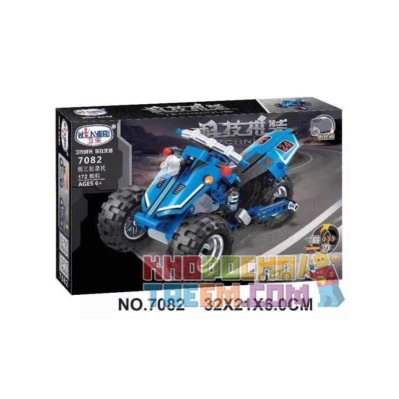 Winner 7082 non  XE BA BÁNH NGƯỢC bộ đồ chơi xếp lắp ráp ghép mô hình  Kỹ Thuật Công Nghệ Cao Mô Hình Phương Tiện 172 khối