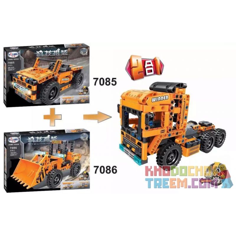 Winner 7086 non  BỘ NẠP KÉO TRỞ LẠI bộ đồ chơi xếp lắp ráp ghép mô hình  Kỹ Thuật Công Nghệ Cao Mô Hình Phương Tiện 199 khối