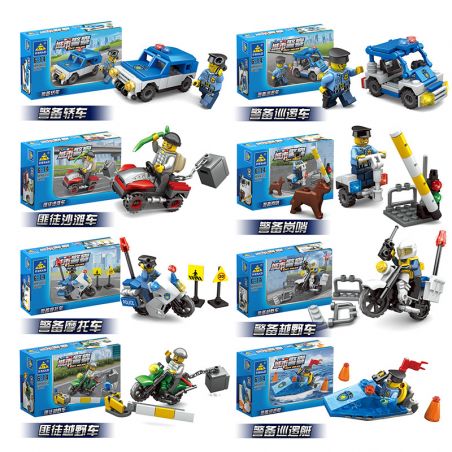 Kazi KY67253 67253 non  8 XE CẤU HÌNH NHỎ bộ đồ chơi xếp lắp ráp ghép mô hình Police CITY POLICE Cảnh Sát