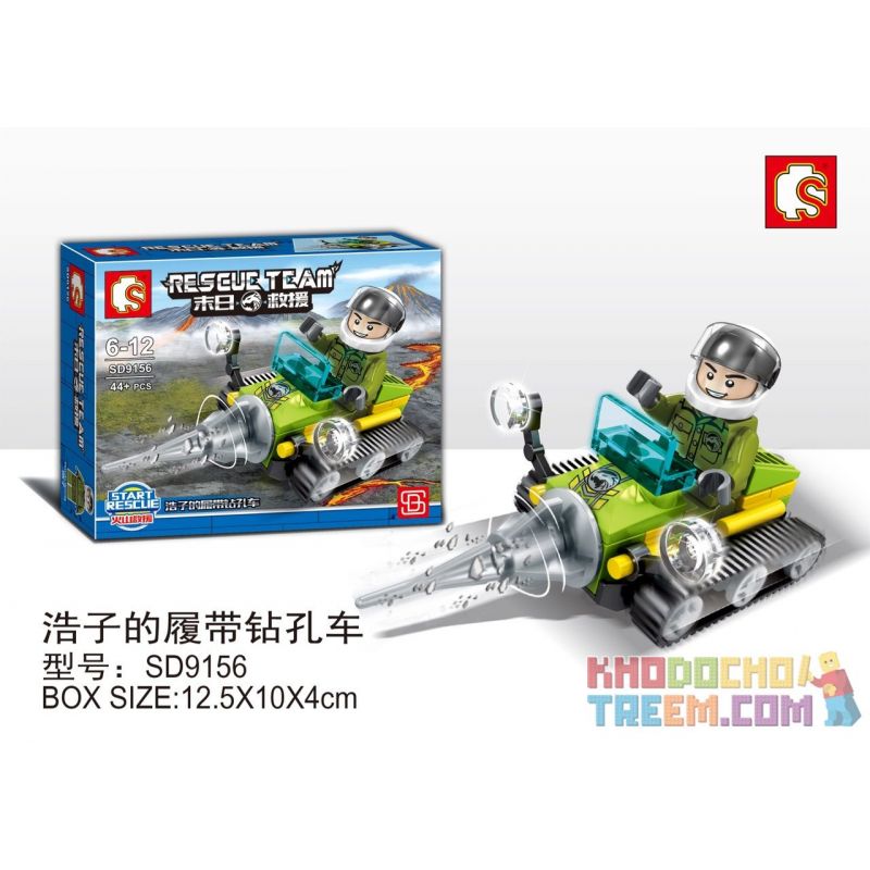 SEMBO SD9156 9156 Xếp hình kiểu Lego RESCUE TEAM Doomsday Rescue Hazi's Crawler Drilling Car Xe Khoan Bánh Xích Của Haozi 44 khối SEMBO SD9156 9156 Xếp hình kiểu Lego RESCUE TEAM Doomsday Rescue Hazi's Crawler Drilling Car Xe Khoan Bánh Xích Của Haozi 44 khối